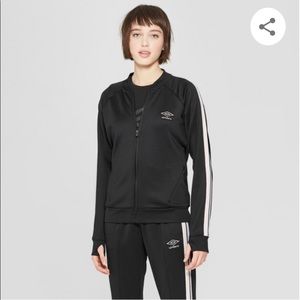 Umbro Women's Full Zip Baseball Windbreaker Jacket Black